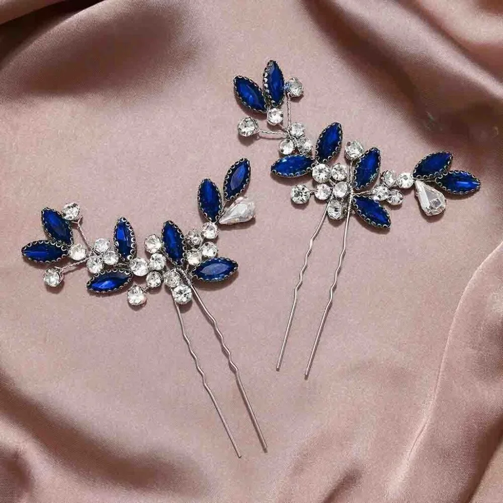 Crystal Bridal Hair Pins Rhinestone Bride Wedding Hair Piece Hair Accessories fo
